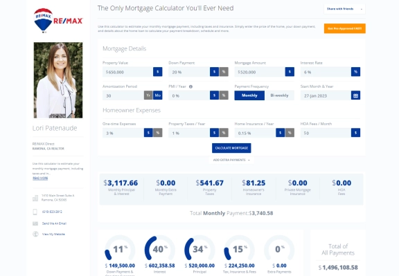 Mortgage Calculator (co-brand)